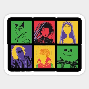 Spooky pop art Sticker
